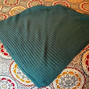 Teal Ribbed Knit poncho jjill
